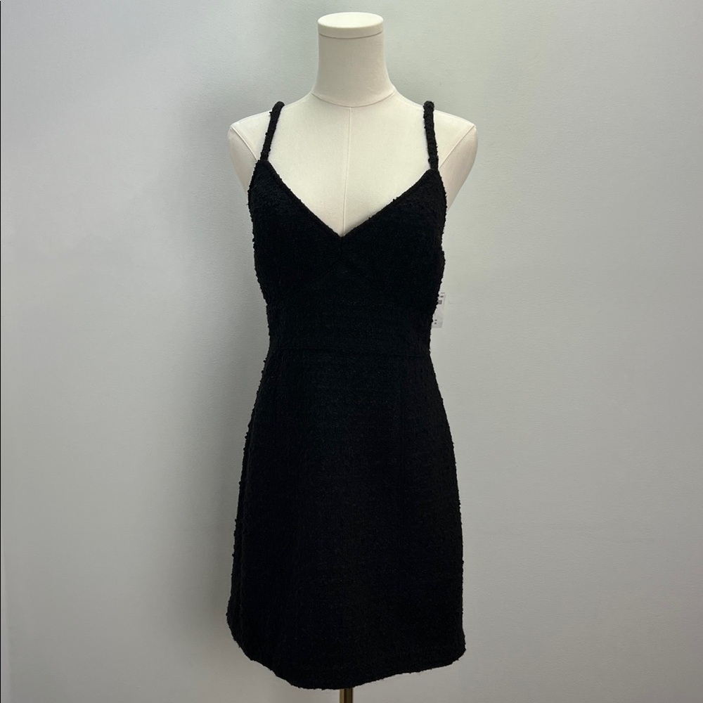 Abercrombie & Fitch Black Tweed Mini Dress Strapless Old Money Womens Small New
